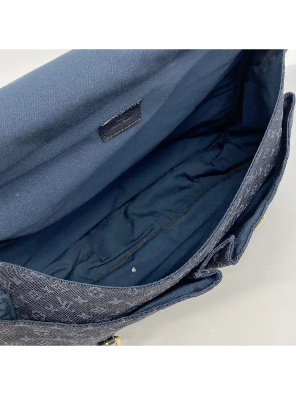 Louis Vuitton Briefcase Monogram Mini Denise Blue 2-Way